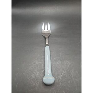 Rare Blue Handled VTG Denby Regency Castile Salad/Dessert Fork Made In Egland